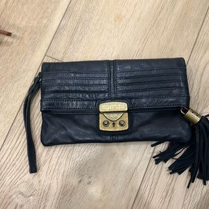 Marc andrew black leather clutch